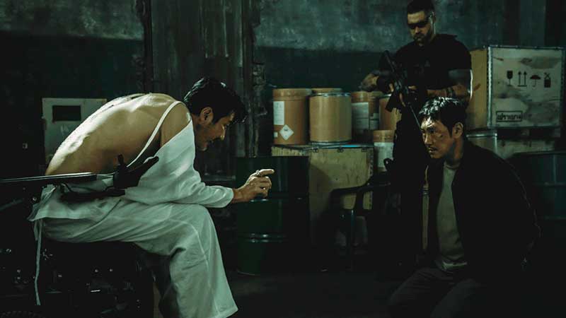 Чо Джин Ун, Чха Сын Вон и Хан Хё Чжу в мидквеле фильма «Нарковойна»