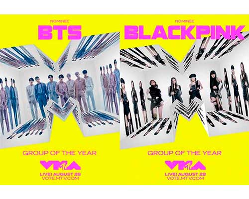 BTS и BLACKPINK номинированы на премию MTV VMA 2022 в категории «группа года»